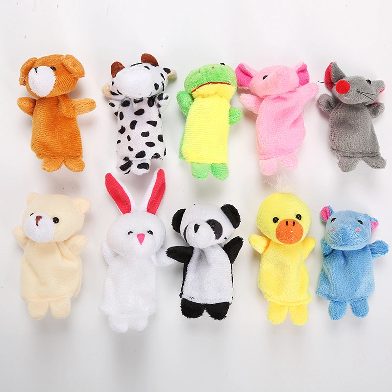 Kids Animal Finger Puppet Soft Plush Toys Child Baby Favor Dolls Boys Girls Hand Finger Puppets