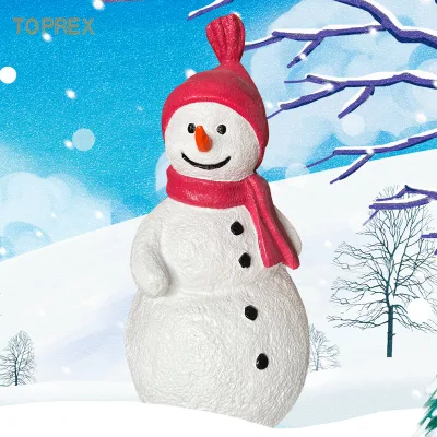 Natal decoração de natal boneco de neve de fibra de vidro, boneco de neve de resina para decoração de férias